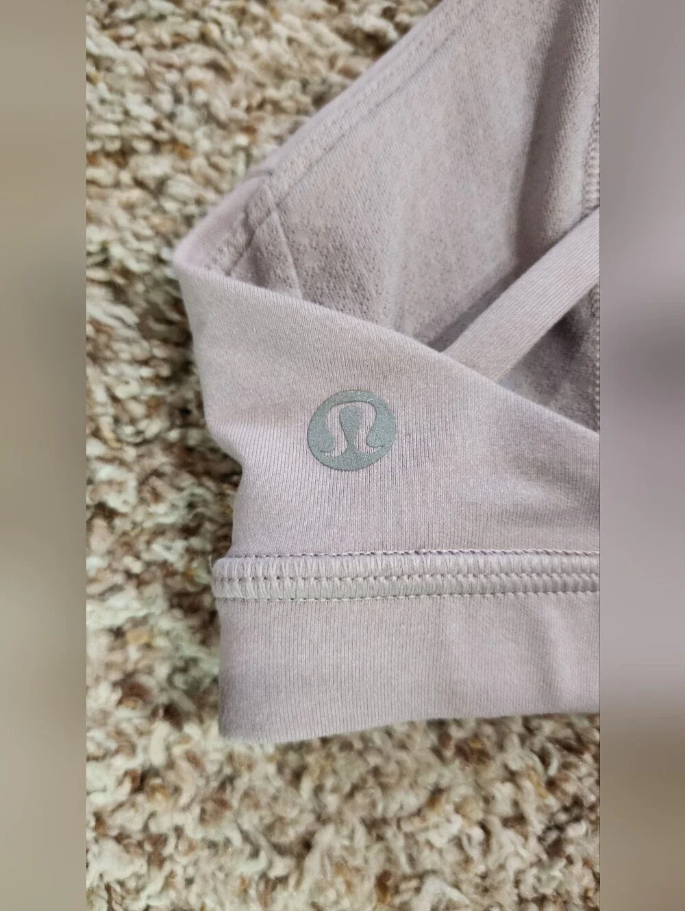 Lululemon Free To Be Serene Bra High Neck Lilac Smoke Sz 4 - Picture 6 of 7